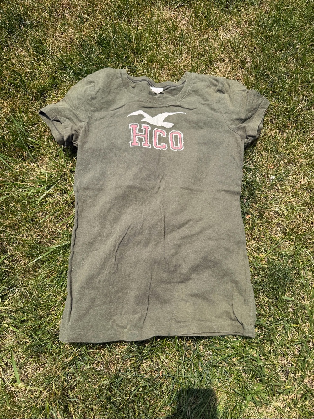 Hollister HCO Olive Green Logo Tee